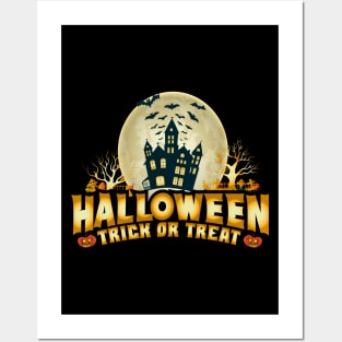 Halloween Trick or Treat Scary Spooky Costume Posters and Art